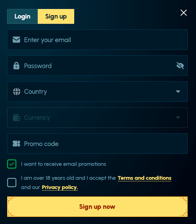 Så här registrerar du dig på spell-win-casino.com